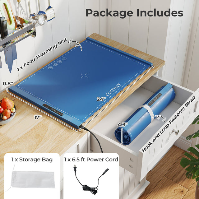 Electrical Cooking Mat Food Warming Mat Rollable and Portable Electric Warming Tray with Fast ...